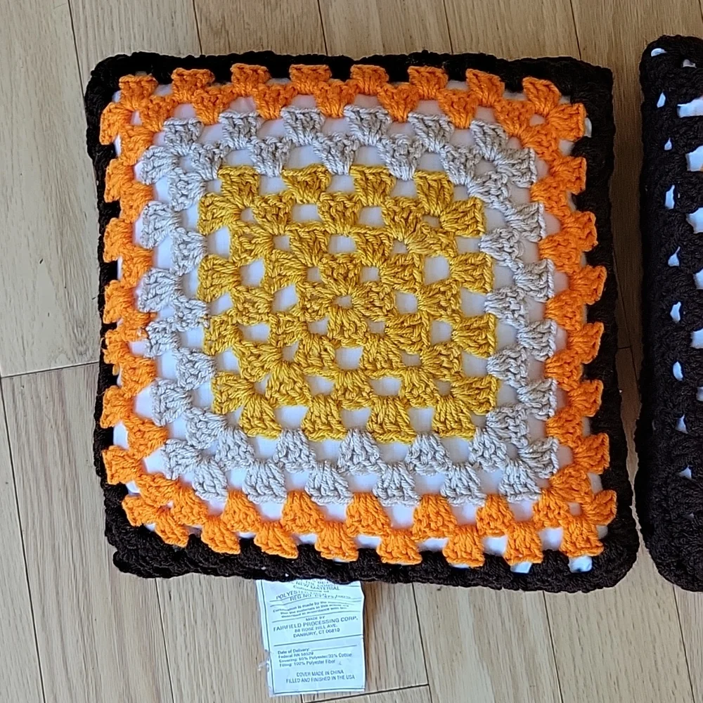 Vintage Crochet throw pillows